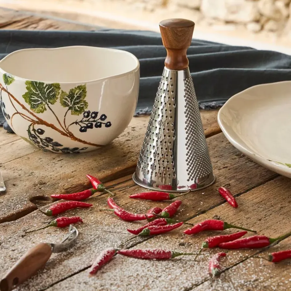 Fabrique de Styles Ustensibles De Cuisine>Râpe ronde en inox et bois - Ablis Naturel