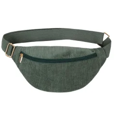 Fabrique de Styles Sacs Et Cabas>Sac banane en velours côtelé émeraude - Bananez Emeraude