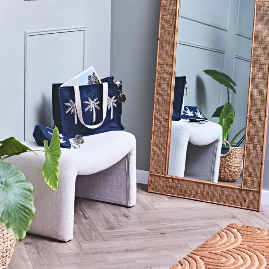 Fabrique de Styles Sacs Et Cabas>Sac brodé en coton - Medi Bleu