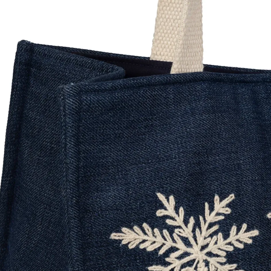 Fabrique de Styles Sacs Et Cabas>Sac brodé en coton - Medi Bleu