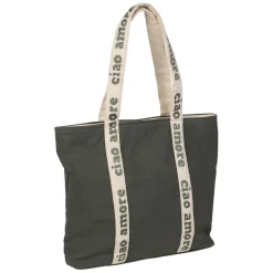 Fabrique de Styles Sacs Et Cabas>Sac ciao amore en coton émeraude - Vencia Emeraude