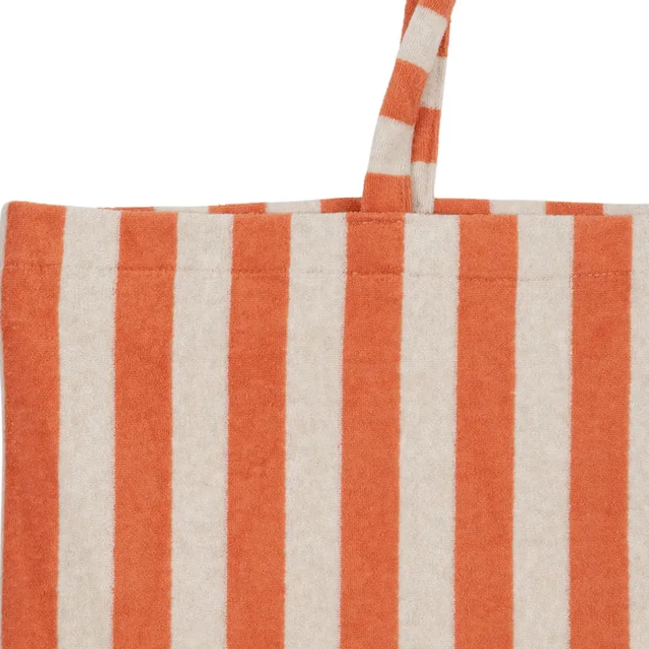 Fabrique de Styles Sacs Et Cabas>Sac en coton rayé et blanc - Palma Corail