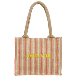 Fabrique de Styles Sacs Et Cabas>Sac "Bella Vita" en jute et coton - Palma Naturel
