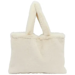 Fabrique de Styles Sacs Et Cabas>Sac tote bag peluché écru - Adalie Ecru