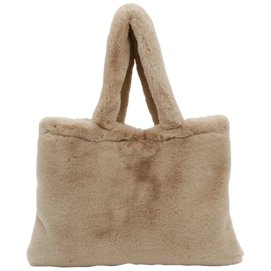Fabrique de Styles Sacs Et Cabas>Sac tote bag peluché - Adalie Taupe