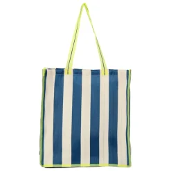 Fabrique de Styles Sacs Et Cabas>Sac tote bag rayé bleu, blanc et jaune - Palma Bleu, Jaune