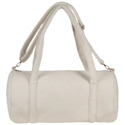 Fabrique de Styles Sacs Et Cabas>Sac weekend en tissu bouclette écru - Bowling Ecru