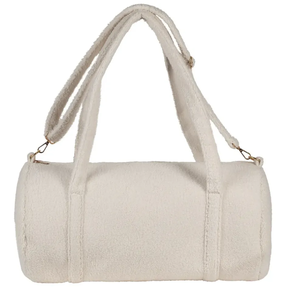 Fabrique de Styles Sacs Et Cabas>Sac weekend en tissu bouclette écru - Bowling Ecru