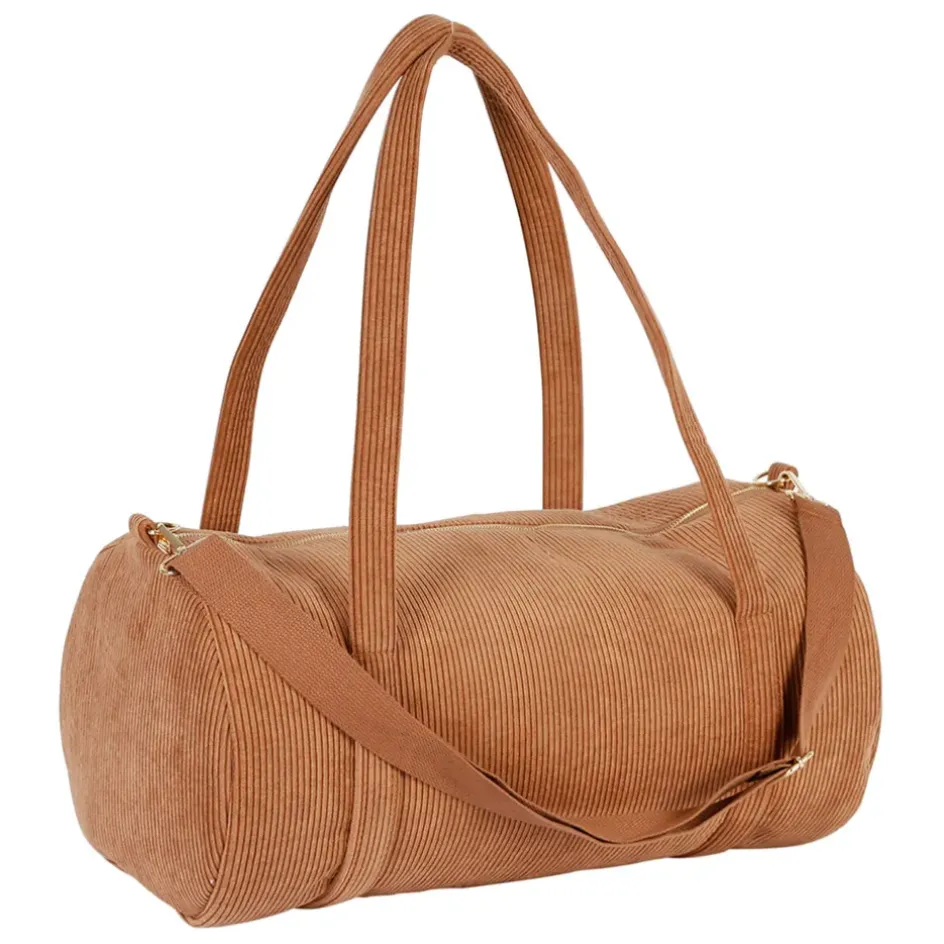 Fabrique de Styles Sacs Et Cabas>Sac weekend en velours côtelé - Funny Marron