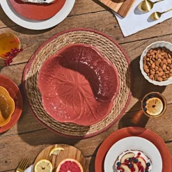 Fabrique de Styles Plats Et Saladiers>Saladier chou en grès d27cm - Chou Rhubarbe