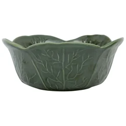 Fabrique de Styles Plats Et Saladiers>Saladier chou en grès d27cm - Chou Vert