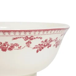 Fabrique de Styles Plats Et Saladiers>Saladier en faïence bordeaux - faustine Blanc