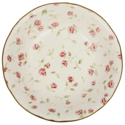 Fabrique de Styles Plats Et Saladiers>Saladier en faïence rose et doré d23cm - Rose Rose, Doré