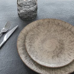 Fabrique de Styles Plats Et Saladiers>Saladier en gres - Akaris Brun