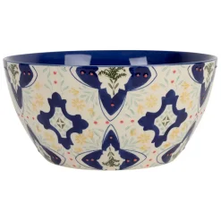 Fabrique de Styles Plats Et Saladiers>Saladier en grès bleu d23.5cm - Azulejo Multicolore