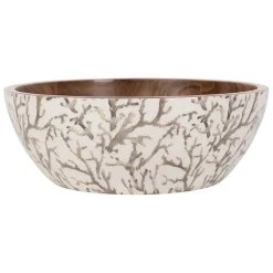 Fabrique de Styles Plats Et Saladiers>Saladier en manguier d30cm - Estran Beige