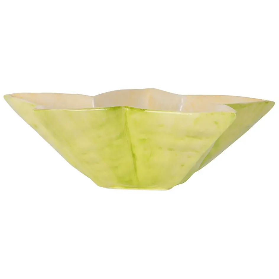 Fabrique de Styles Plats Et Saladiers>Saladier étoile de mer en dolomite vert et jaune d28cm Jaune, Vert