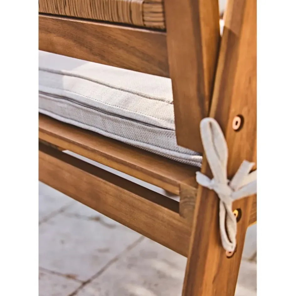 Fabrique de Styles Salons De Jardin|Jardin>Salon de jardin 4 pièces en acacia naturel et beige - Condao Naturel, Beige