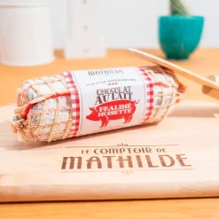 Fabrique de Styles Chocolats Et Confiseries>Saucisson chocolat au lait praline noisette Marron