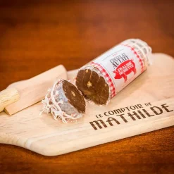 Fabrique de Styles Chocolats Et Confiseries>Saucisson chocolat au lait praline noisette Marron