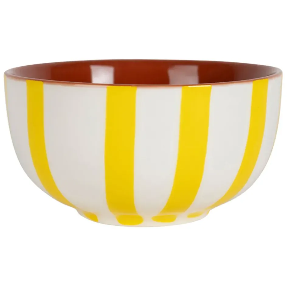 Fabrique de Styles Bols Et Coupelles>Service apéritif 3 bols en grès blanc et jaune - Alaria Blanc, Jaune