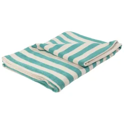 Fabrique de Styles Serviettes De Bain>Serviette de bain en coton et polyester 90x180cm - Palma Turquoise