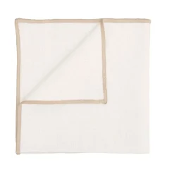 Fabrique de Styles Serviettes De Table>Serviette de table en lin et coton 40x40cm - Corte Blanc
