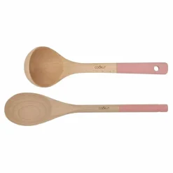 Fabrique de Styles Ustensibles De Cuisine>Set cuillère et louche en bois - Guimauve Rose