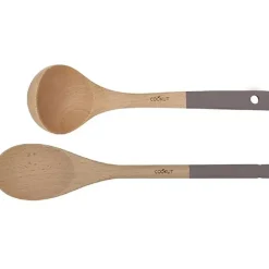 Fabrique de Styles Ustensibles De Cuisine>Set cuillère et louche en bois - Moka Taupe