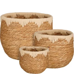 Fabrique de Styles Paniers Et Corbeilles>Set de 3 paniers en zostère - Jorck Beige