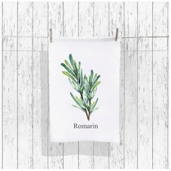 Fabrique de Styles Serviettes De Table>Set de 5 torchons aroma vert et lin en coton Multicolore