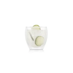 Fabrique de Styles Verres À Eau Et Gobelets>Set de 2 verres double paroi striés 20cl - Pavina