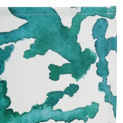 Fabrique de Styles Sets De Table>Set de table en coton blanc et émeraude - estran Blanc, Vert