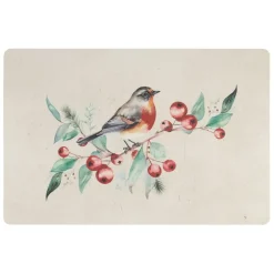 Fabrique de Styles Sets De Table>Set de table en vinyle 45x30cm - Rouge-Gorge Multicolore