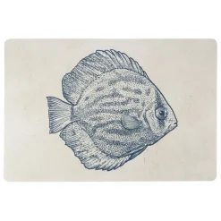 Fabrique de Styles Sets De Table>Set de table poisson 30x45cm - Turbot Bleu