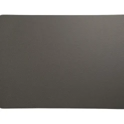 Fabrique de Styles Sets De Table>Set de table rectangle simili cuir gris 46x33cm - Optic Anthracite