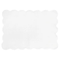 Fabrique de Styles Sets De Table>Set de table rectangulaire en coton Blanc