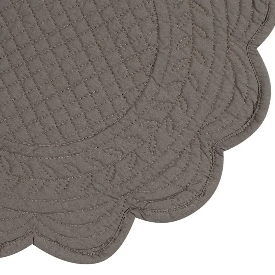 Fabrique de Styles Sets De Table>Set de table rond boutis en coton Poivre