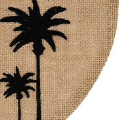 Fabrique de Styles Sets De Table>Set de table rond en jute naturel et noir - palmea Naturel, Noir