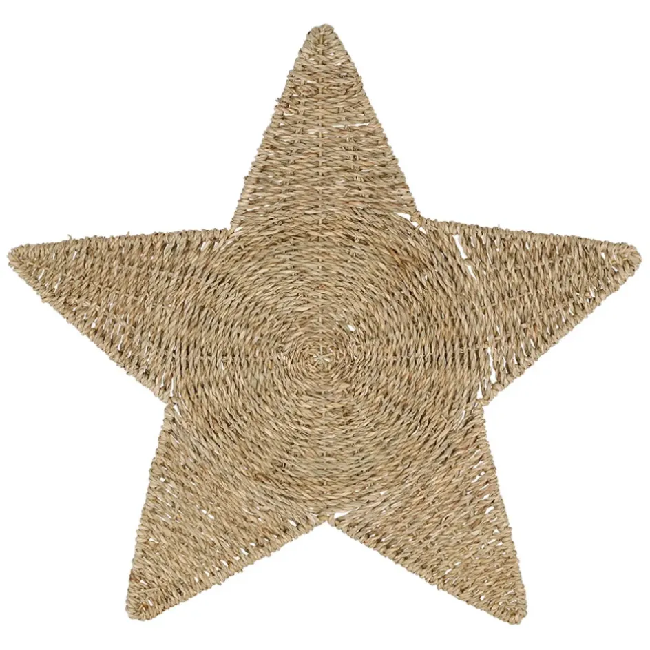 Fabrique de Styles Sets De Table>Set de table étoile en jonc de mer 44.5x44.5cm - Borneo Naturel