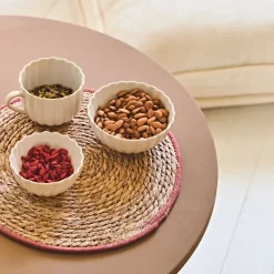 Fabrique de Styles Sets De Table>Set de table tressé en jonc de mer liseré terracotta d38cm Vert