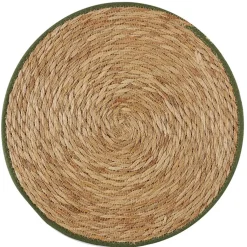 Fabrique de Styles Sets De Table>Set de table tressé en jonc de mer liseré d38cm Vert