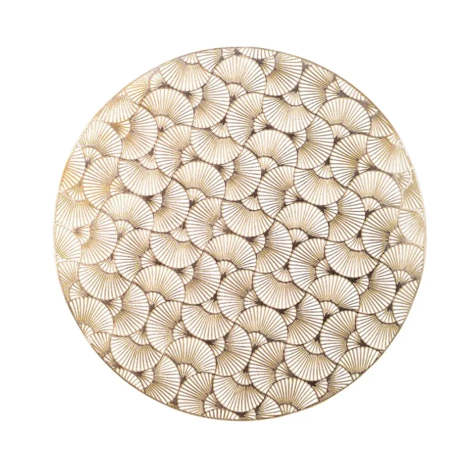 Fabrique de Styles Sets De Table>Set de table éventail d38cm Doré