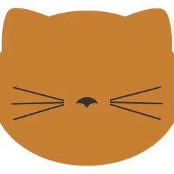 Fabrique de Styles Sets De Table>Set de table vinyle chat d30cm Orange