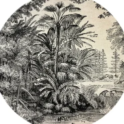 Fabrique de Styles Sets De Table>Set de table vinyle jungle d35cm Blanc, Gris