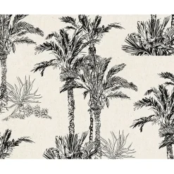 Fabrique de Styles Sets De Table>Set de table vinyle palmiers 30x40cm Noir