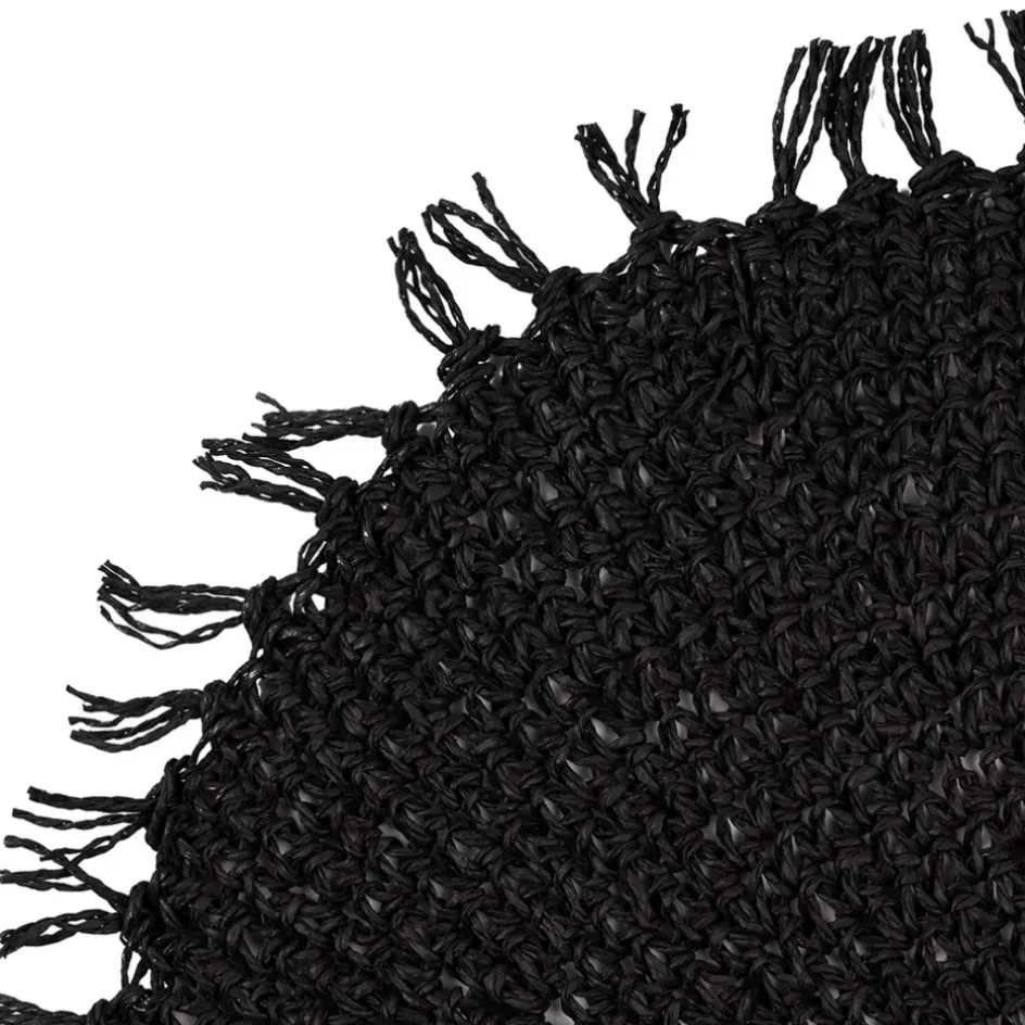 Fabrique de Styles Sets De Table>Set table rond tressine d44cm Noir