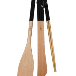 Fabrique de Styles Ustensibles De Cuisine>Set ustensiles en bois - graphite Noir