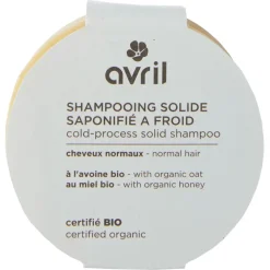 Fabrique de Styles Savon Solide>Shampooing solide saponifié à froid cheveux normaux 100g - certifié bio Blanc