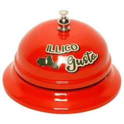 Fabrique de Styles Petits Objets Déco>Sonnette de table "pizza" en fer Rouge